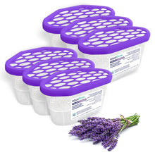 Carica l'immagine nel visualizzatore di Gallery, Aquafloow Assorbitore di Umidità per Ambienti 400 ml, Riduce l'umidità, 6 Pezzi LAVENDER | Neutralizzatore di Odori, Deu