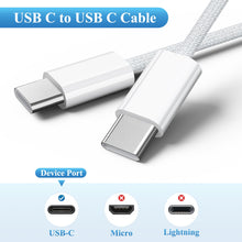 Carica l'immagine nel visualizzatore di Gallery, Amzpas Cavo USB C to USB C Ricarica Rapida Nylon Intrecciato Cavo per Samsung Galaxy A15 A55 A35 A05s A54 A34 A14 A53 A3