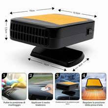 Carica l'immagine nel visualizzatore di Gallery, Riscaldatore Auto 12V 200W - Sbrinatore e Antiappannamento Portatile a 360° con Presa Accendisigari - Riscaldamento Rapi
