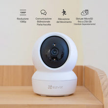 Carica l'immagine nel visualizzatore di Gallery, EZVIZ C6N Telecamera Wi-Fi Interno 1080p Videocamera Sorveglianza Interno Pan/Tilt/Zoom Compatibile con Alexa, Rotazione