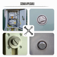 Carica l'immagine nel visualizzatore di Gallery, Set di 9 chiavi universali, triangolari, quadrate, rotonde, per rubinetto, radiatore, bidone della spazzatura, contatore
