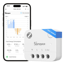 Carica l'immagine nel visualizzatore di Gallery, SONOFF MINI-ZB1GP, MINI PM, Zigbee 3.0, Misuratore di energia intelligente, Hub Zigbee richiesto, Conduttore neutro rich