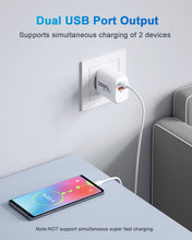 Carica l'immagine nel visualizzatore di Gallery, Caricatore USB C 30W per Google Pixel 8 Pro/8A/7/7 Pro/6/6 Pro, Presa USB C Alimentatore USB C Spina PD&amp;QC3.0 Caricatore
