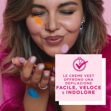 Carica l'immagine nel visualizzatore di Gallery, Veet Crema Depilatoria per Gambe, Braccia, Ascelle e Zona Bikini, 2 Confezioni da 200 ml
