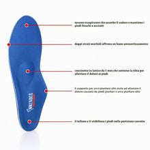 Carica l'immagine nel visualizzatore di Gallery, VALSOLE Solette Confort Ortopediche,su tutta la Lunghezza Cuscinetto per Supporto arco Plantare Soletta per la Fascite P