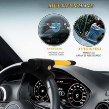 Carica l'immagine nel visualizzatore di Gallery, Bloccasterzo Auto Antifurto Meccanico a T, Blindosterzo Auto Universale con 2 Chiavi, Antifurto Auto Resistente per Furg