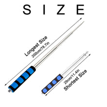 Carica l'immagine nel visualizzatore di Gallery, 3 aste telescopiche per bandiere portatili, 2 m, asta per bandiere, accessori in acciaio inox, set con 9 clip, per viagg