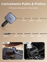 Carica l'immagine nel visualizzatore di Gallery, UGREEN Nexode 60W Caricatore Auto USB C Retrattile Accendisigari USB C 30W