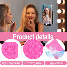 Carica l'immagine nel visualizzatore di Gallery, 4 Pezzi Ventosa Per Cellulare, Nero/Bianco/Rosa Chiaro/Fuxia, In Silicone, Standard, Per Selfie/Video/Ricarica