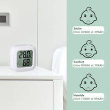 Carica l'immagine nel visualizzatore di Gallery, Vinabo Igrometro Termometro Digitale, 2 Pezzi, Mini Termoigrometro