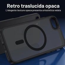 Carica l'immagine nel visualizzatore di Gallery, XTCASE Cover Magnetica per iPhone 7/8/SE 2020/2022 Traslucida Opaca, Nero