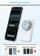 Carica l'immagine nel visualizzatore di Gallery, Power Bank Magnetico 10000mAh, Wireless Caricatore 20W Ricarica Rapida Powerbank, Caricabatterie Portatile per Magsafe, 