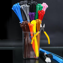 Carica l'immagine nel visualizzatore di Gallery, 100 Pezzi Fascette Plastica Riutilizzabili 200 x 4.8 mm, Fascette Colorate, Fascette Elettricista Autobloccanti Resisten