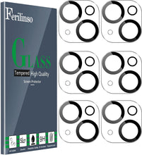 Carica l'immagine nel visualizzatore di Gallery, Ferilinso [6 Pezzi] Protezione Pellicola Vetro Fotocamera per iPhone 14 / iPhone 14 Plus ＆ iPhone 13/13 Mini Accessori C