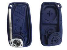 Carica l'immagine nel visualizzatore di Gallery, Guscio chiave per Fiat Panda Bravo Qubo Grande Punto Idea Stilo - 2 Tasti Blu - Plip telecomando con Lama Phonillico®