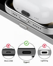 Carica l'immagine nel visualizzatore di Gallery, Copertura antipolvere USB C per iPhone 17/17 Pro, set da 4 tappi protettivi in alluminio + 4 in silicone con scatola di 