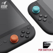 Carica l'immagine nel visualizzatore di Gallery, SAVAGE RAVEN by Skull &amp; Co. Skin, CQC Thumb Grip Set Joystick cap Analog Stick cap for Nintendo Switch 2 Joy-con Control