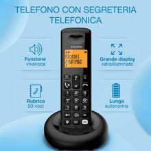 Carica l'immagine nel visualizzatore di Gallery, ALCATEL E260 S. Voice - Telefono fisso cordless DECT con segreteria - Design compatto - Grande display retroilluminato -