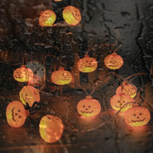 Carica l'immagine nel visualizzatore di Gallery, Luci led Batteria Halloween Zucca 3 Metri 20 LED IP65 Impermeabile Decorazioni Casa