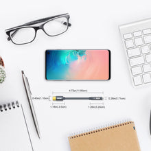 Carica l'immagine nel visualizzatore di Gallery, Adattatore USB C jack 3,5mm,tipo C a 3,5mm Cavo Chip DAC per Cuffie Gray