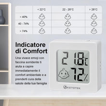Carica l'immagine nel visualizzatore di Gallery, KETOTEK 5 Pezzi Mini Igrometro Termometro Ambiente Interno Termoigrometro Digitale Misuratore di Umidità e Temperatura p
