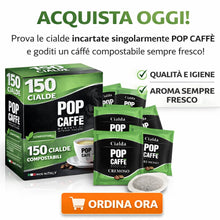 Carica l'immagine nel visualizzatore di Gallery, POP Caffè Cialde ESE 44 Compostabili – 150 Cialde Caffè Miscela Rossa Cremosa, Espresso Intenso, Compatibili con Macchin