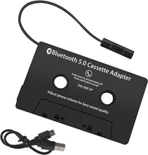 Carica l'immagine nel visualizzatore di Gallery, Adattatore Cassetta AutoradioBT 5.0,Cassetta Adattatore da Auto,con Microfono per Chiamate in Vivavoce,Nero