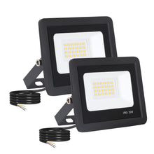 Carica l'immagine nel visualizzatore di Gallery, Faretto LED Esterno 2 Pezzi Potenti Faro a Esterni IP65 Impermeabile Super Illuminoso, Nero 20W 2000LM Faretti Led Lampa