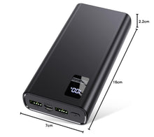 Carica l'immagine nel visualizzatore di Gallery, Power Bank 24000 mAh, power bank piccolo ma forte (USB C Output &amp; Input) 5 A, batteria esterna per cellulare con funzion