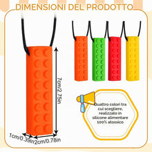 Carica l'immagine nel visualizzatore di Gallery, 4 Pezzi Collana da Masticare, Giocattoli Masticabili Sensoriali per Autismo, Chew Collana per Masticare il Pastello Sens