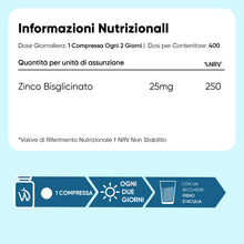 Carica l'immagine nel visualizzatore di Gallery, Zinco Integratore in 400 Compresse, Formula Vegana, 13 Mesi di Scorta