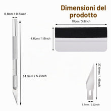 Carica l'immagine nel visualizzatore di Gallery, Ehdis Kit Vinile Applicazione Adesivi Auto: Kit Pellicola di Alta qualità con Taglierino Professionale e Spatole per Pel