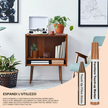 Carica l'immagine nel visualizzatore di Gallery, ACWOO Kit di Riparazione Mobili in Legno, 25 Pezzi Pennarello per Legno con Bastoncini di Cera, Stucchi per Legno con Te
