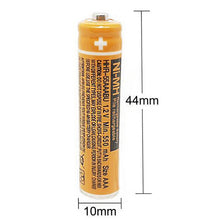 Carica l'immagine nel visualizzatore di Gallery, Batteria AAA HR03 di ricambio Compatible con telefoni cordless Panasonic HHR-65AAABU HHR-55AAABU HHR-75AAA/B-4 Ni-MH ric