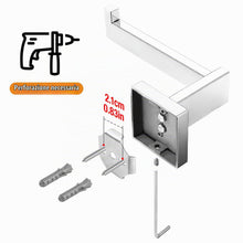 Carica l'immagine nel visualizzatore di Gallery, HITSLAM Porta Carta Igienica Acciaio Lucido In Acciaio Inox 304 - Portarotolo Carta Igienica da Parete, Montaggio a Viti