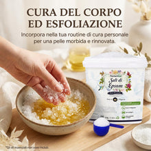 Carica l'immagine nel visualizzatore di Gallery, Nortembio Sale di Epsom 100% Naturale 6 kg Sali da Bagno per Relax e Recupero Muscolare, Esfoliante Piedi e Corpo + eBoo