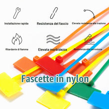 Carica l'immagine nel visualizzatore di Gallery, Glarks 150 Pezzi Fascette in Nylon 6 Colori da 6 Pollici con Etichette Marker Autobloccanti Cinghie di Cablaggio per Scr