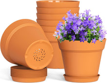 Carica l'immagine nel visualizzatore di Gallery, LATERN 10 Pezzi Vasi da Fiori in Plastica, 15CM Vaso per Piante Più Spesse Vaso da Vivaio con Controllo delle Radici con