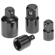 Carica l'immagine nel visualizzatore di Gallery, QWORK® 12 pezzi adattatore a bussola set, 1/4", 1/2", 3/8", 4 pezzi socket ratchet converter,nero