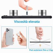 Carica l'immagine nel visualizzatore di Gallery, 4 pcs Trasparente Supporto per suoneria Cellulare, Rotazione di 360 Gradi Kickstand di Presa dell'anello di barretta Com