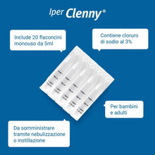 Carica l'immagine nel visualizzatore di Gallery, Iper Clenny Soluzione Ipertonica - Adulti e Bambini - Per Nebulizzazione o Instillazione - Azione Decongestionante e Flu
