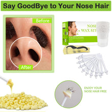 Carica l'immagine nel visualizzatore di Gallery, Nose Wax Kit di cera per la rimozione dei peli del naso per uomini e donne con 50 g di cera, 20 applicatori con punta si