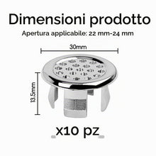 Carica l'immagine nel visualizzatore di Gallery, 10 Coperture Anti-Troppopieno A Nido d'Ape, Anello di Troppopieno del Lavandino, Coperchio del Foro di Troppopieno del L