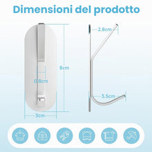 Carica l'immagine nel visualizzatore di Gallery, Alyvisun 5 Pezzi Ganci Adesivi, Appendi Accappatoio Bagno in Acciaio Inox