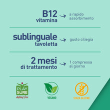 Carica l'immagine nel visualizzatore di Gallery, LongLife® B12 1000 mcg | Vitamina B12 | Formula esclusiva sublinguale ad alto dosaggio | Elevato assorbimento | 2 mesi d