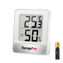Carica l'immagine nel visualizzatore di Gallery, TempPro TP49 Mini Igrometro Termometro Digitale, Interno per Casa,Bianco