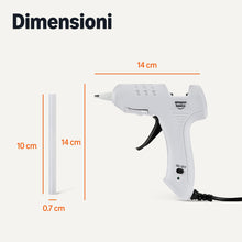 Carica l'immagine nel visualizzatore di Gallery, Amazon Basics Kit per pistola per colla a caldo con 30 bastoncini di colla, 20 W, Presa EU, Bianco
