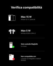 Carica l'immagine nel visualizzatore di Gallery, INIU Caricatore Wireless iPhone, Certificato Qi2 Caricabatterie 15W Rapido