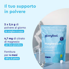 Carica l'immagine nel visualizzatore di Gallery, Magnesio Citrato in Polvere 600g - Per Muscoli, Nervi ed Equilibrio Elettrolitico* - Magnesio Elementare Ideale per Spor