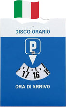 Carica l'immagine nel visualizzatore di Gallery, One Shop Disco orario Europeo con Busta Protettiva in PVC per parcheggio Maxi Auto Camion Camper Bicolore Fronte Blu Ret